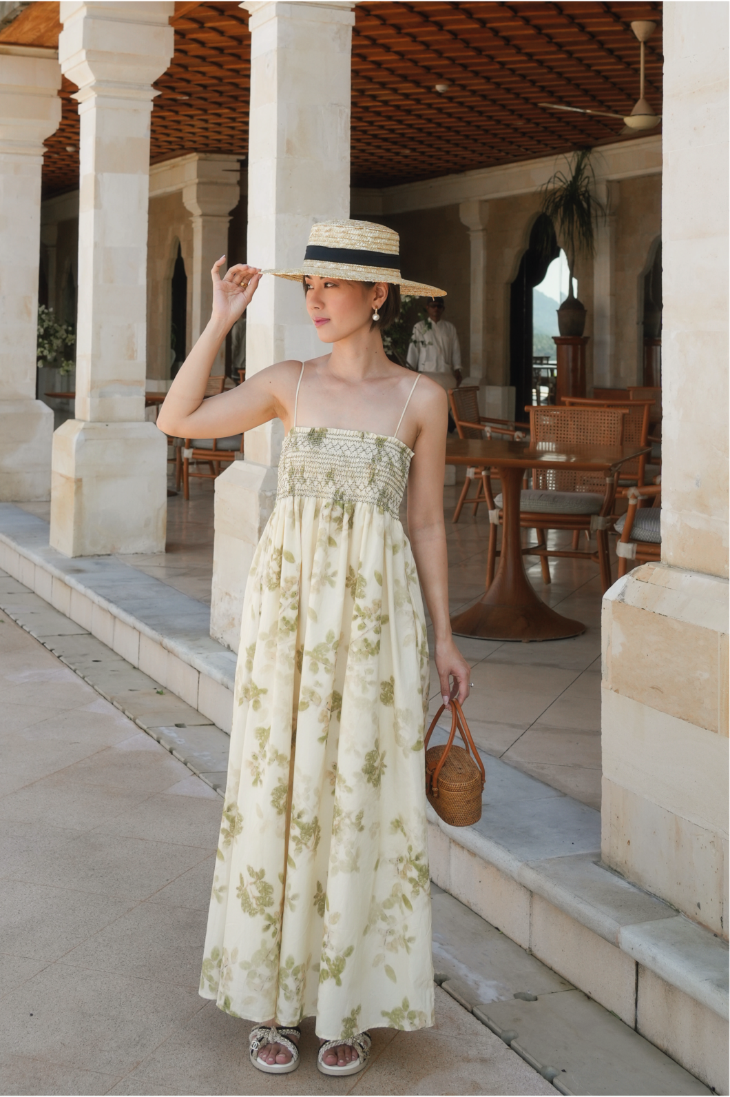 Voluminous Floral Maxi Dress