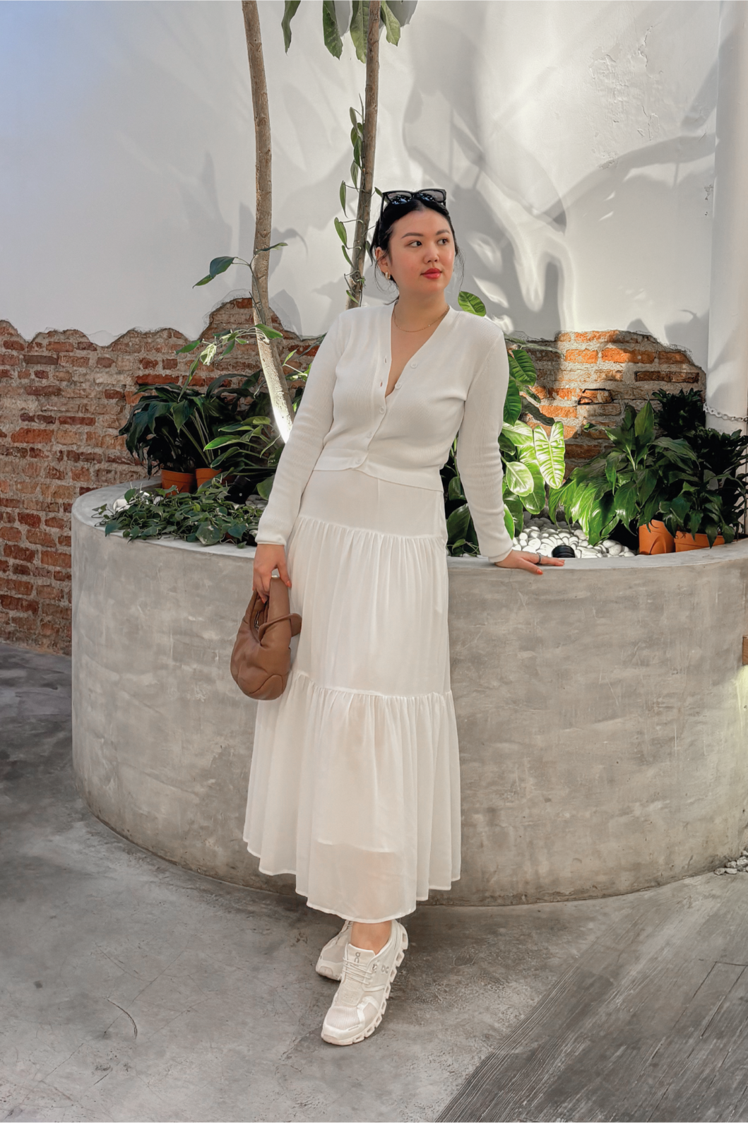 Knit Cardigan Tiered Dress